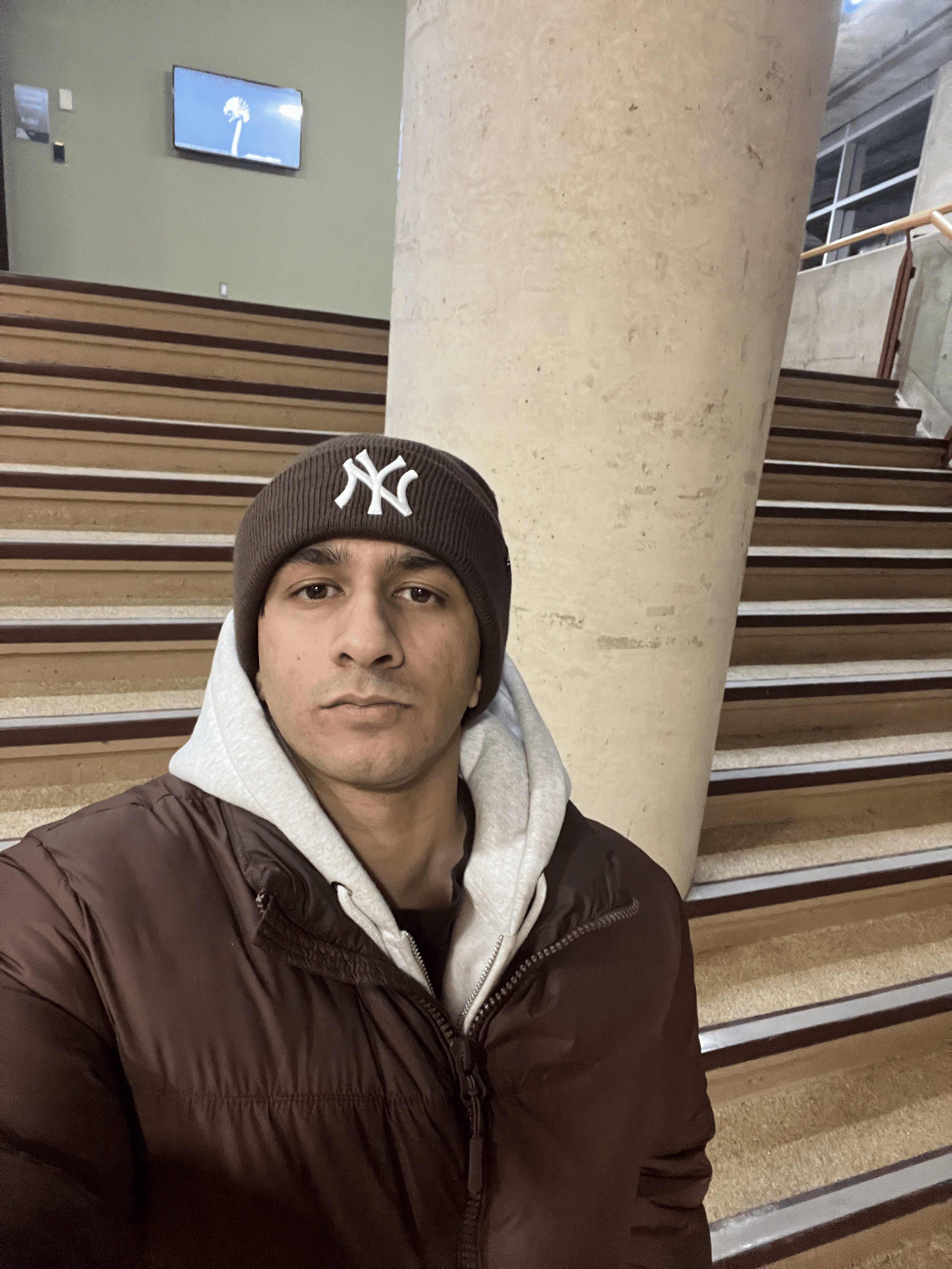 Taking this selfie by the staircase made me notice how inaccessible this area is. A ramp or lift would allow people with mobility challenges to navigate the building just like everyone else. </div>